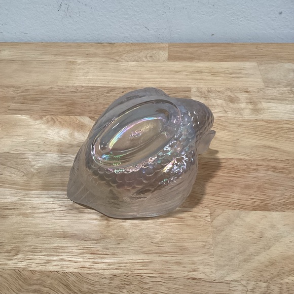 Vintage Imperial Opalescent Glass Swan Candy Dish with original labels - Picture 4 of 4